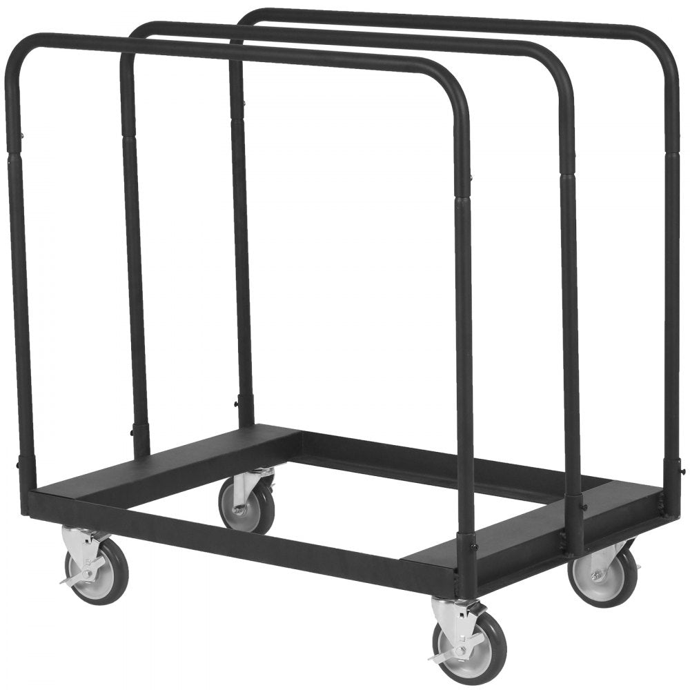 VEVOR Drywall Cart, 1500 LBS Panel Dolly Cart with 36.02" x 24.02" Deck and 5" Swivel Wheels, Heavy-Duty Drywall Sheet Cart, Handling Wall Panel, Sheetrock, Lumber, for Garage, Home, Warehouse 