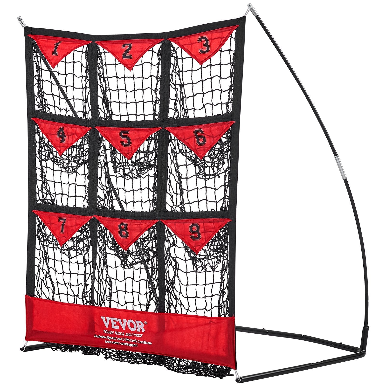 VEVOR 9 Hole Baseball Net, 36"x30" Softball Baseball Training Equipment for Hitting Pitching Practice, Portable Quick Assembly Trainer Aid with Carry Bag, Strike Zone, Ground Stakes, for Youth Adults 