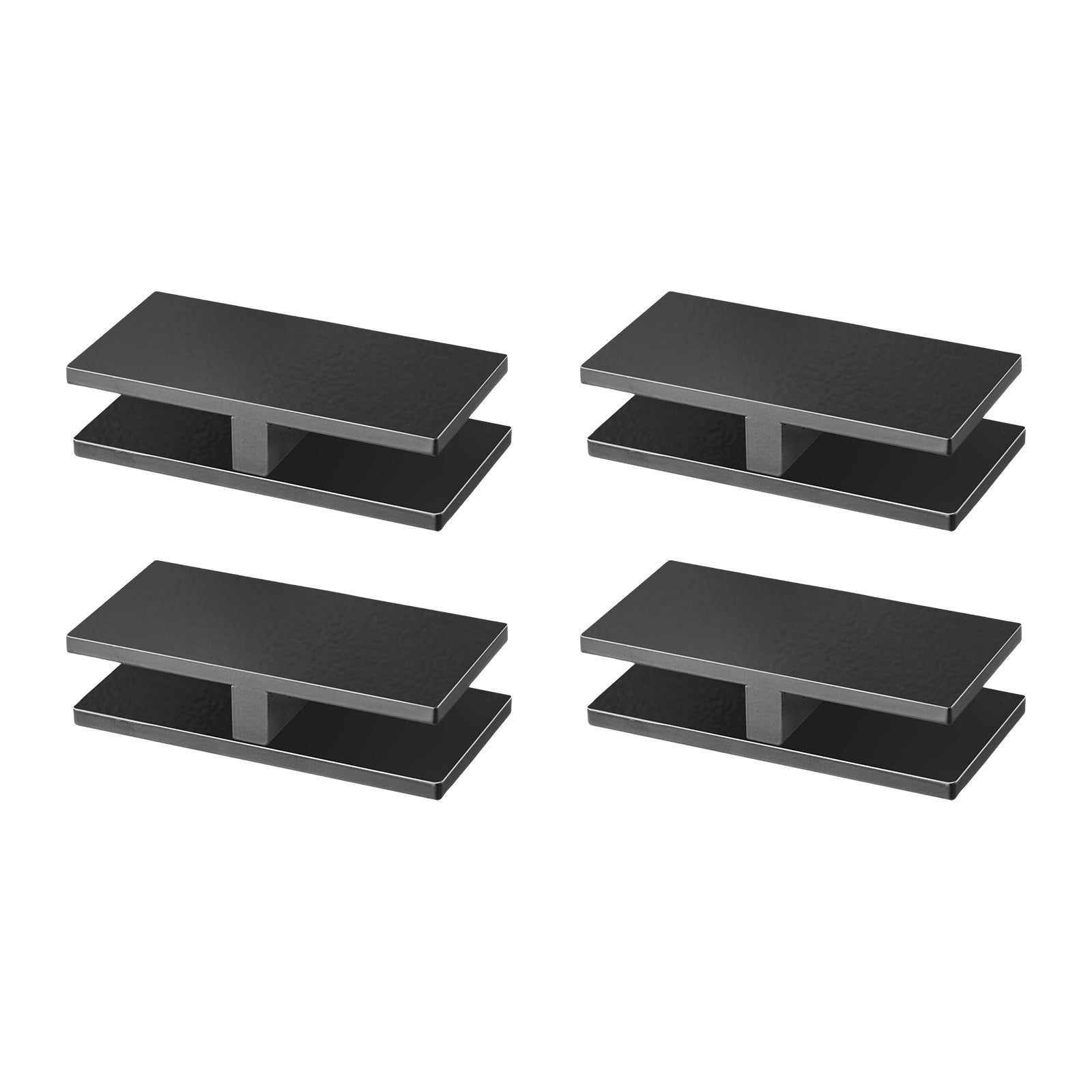 VEVOR Glass Clamp, 4 PCS Rectangle Glass Railing Bracket for 0.31 "-0.47 " Tempered Glass, 304 Stainless Steel Glass Mounting Clamp, 0.2” Thick Glass Shelf Bracket for Balcony, Garden, Pool, Stair 