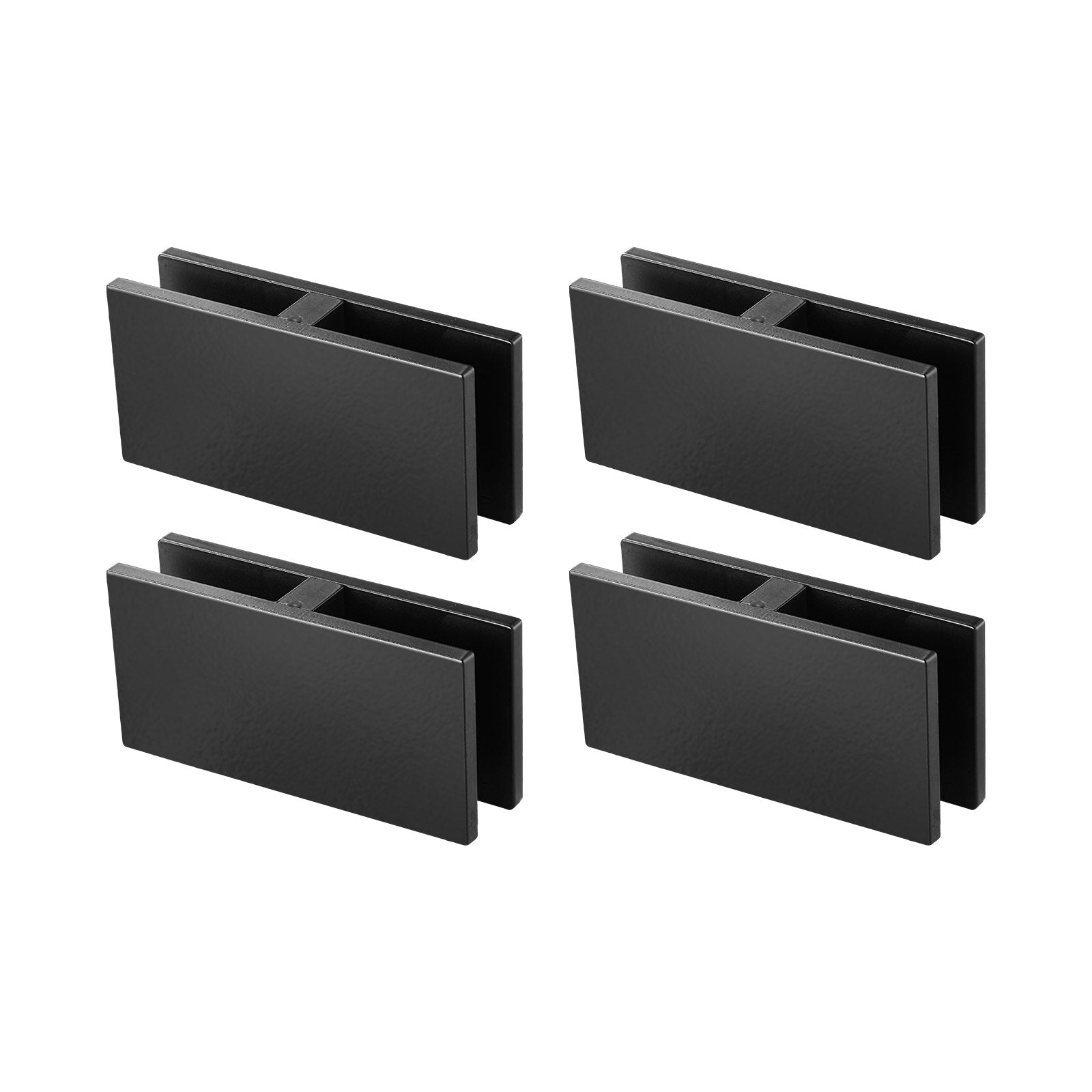 VEVOR Glass Clamp, 4 PCS Rectangle Glass Railing Bracket for 0.31 "-0.47 " Tempered Glass, 304 Stainless Steel Glass Mounting Clamp, 0.2” Thick Glass Shelf Bracket for Balcony, Garden, Pool, Stair 