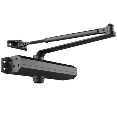 VEVOR Door Closer, Automatic Door Closer Commercial or Residential Use for Door Weights 330 Lbs, Adjustable Size Hydraulic Buffer Door Closers Heavy Duty Cast Aluminum Body, Easy Install, Black 