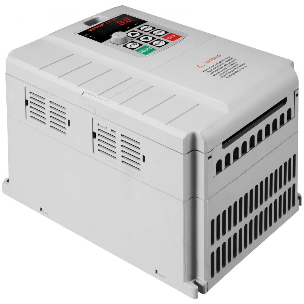 VEVOR VFD 10HP, 7.5KW, 34A, 1 Phase 220V-240V Input to 3 Phase 220V-240V Output Variable Frequency Drive, 0-400Hz VFD for AC Motor Speed Control 