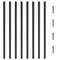 VEVOR Staircase Metal Balusters, 38'' x 1'' Flat Aluminum Alloy Decorative Banister Spindles, 72 Pack Deck Baluster with Screws, Classic Hollow Deck Railing Satin Black Powder Coated for Porch