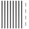 VEVOR Staircase Metal Balusters, 29.5'' x 1'' Flat Aluminum Alloy Decorative Banister Spindles, 51 Pack Deck Baluster with Screws, Classic Hollow Deck Railing Satin Black Powder Coated for Porch