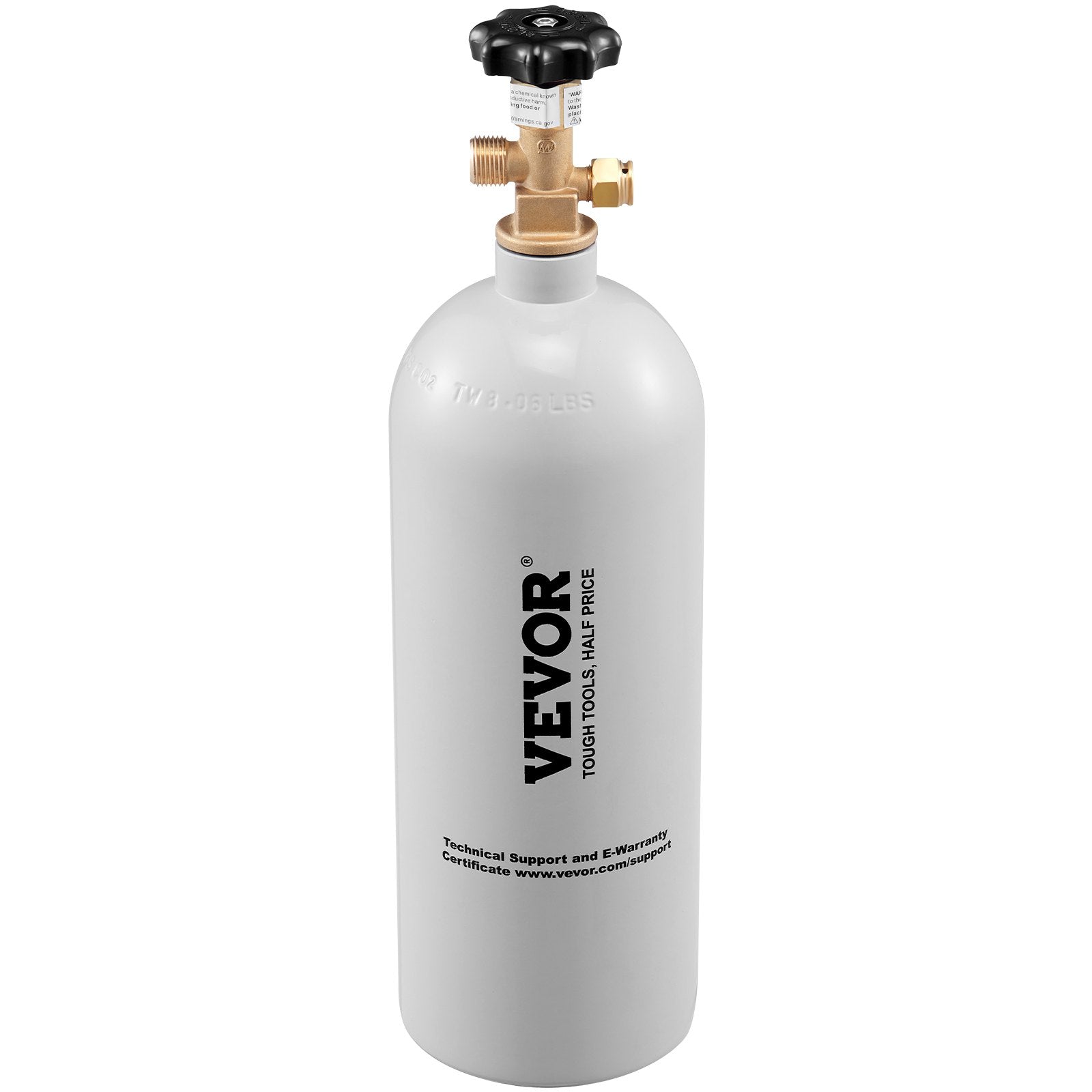 VEVOR 5 Lbs CO2 Tank Aluminum Gas Cylinder, Brand New CO2 Cylinder with Gray Spray Coating, CO2 Air Tank with CGA320 Valve, For Dispensing Draft Soda Beer 