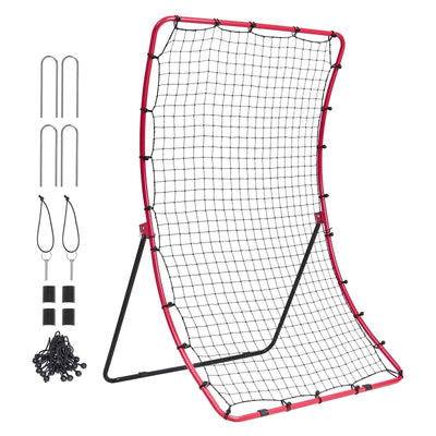 VEVOR Baseball And Softball Rebounder Net 4x5.5 ft PitchBack All Angle Fielding 