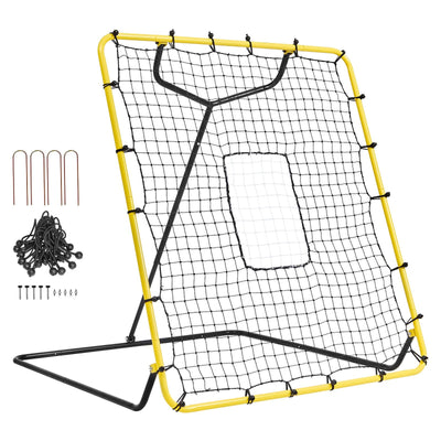 VEVOR Baseball And Softball Rebounder Net 4x4.5 Ft PitchBack Adjustable Angles 