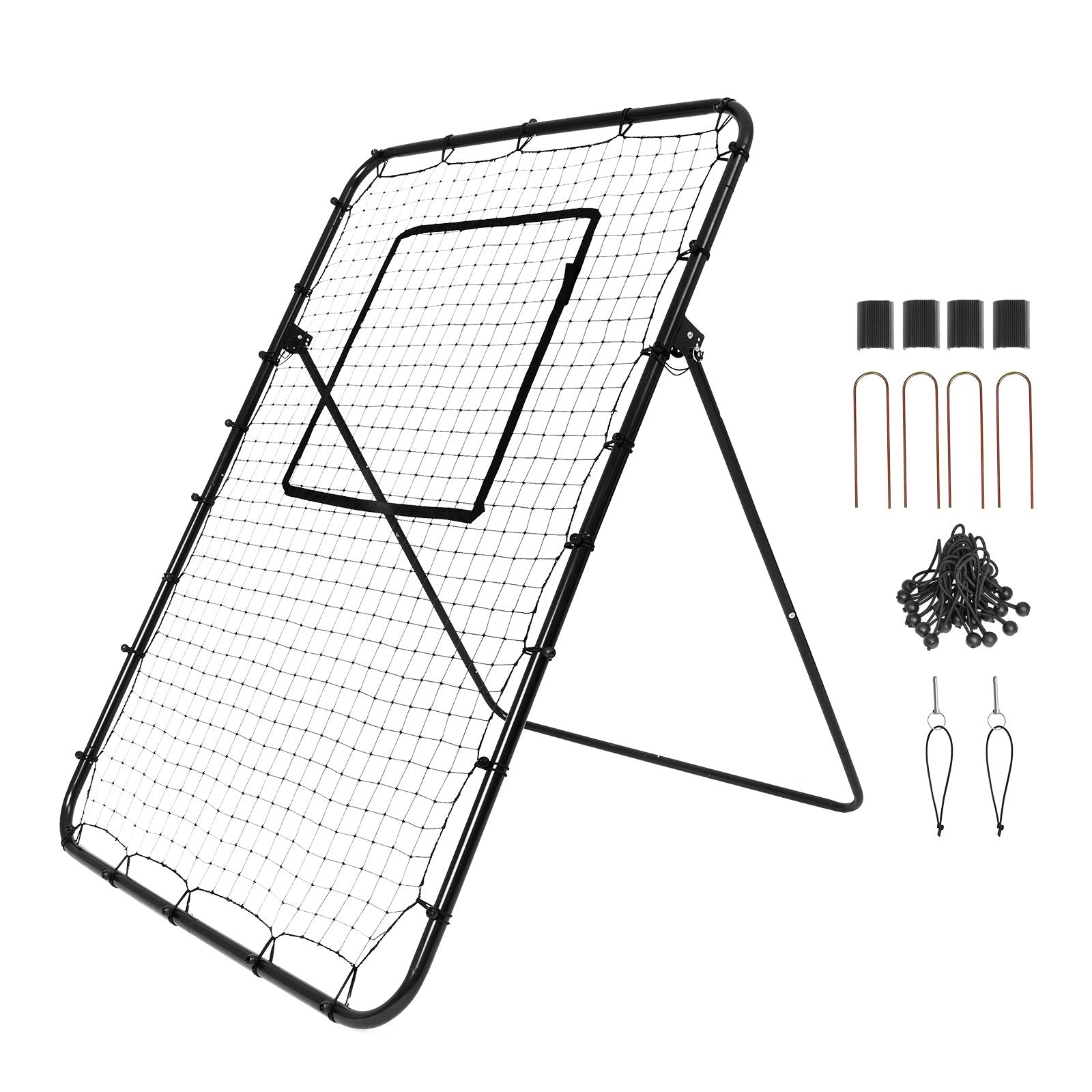 VEVOR Baseball And Softball Rebounder Net 4x6 Ft PitchBack Adjustable Angles 