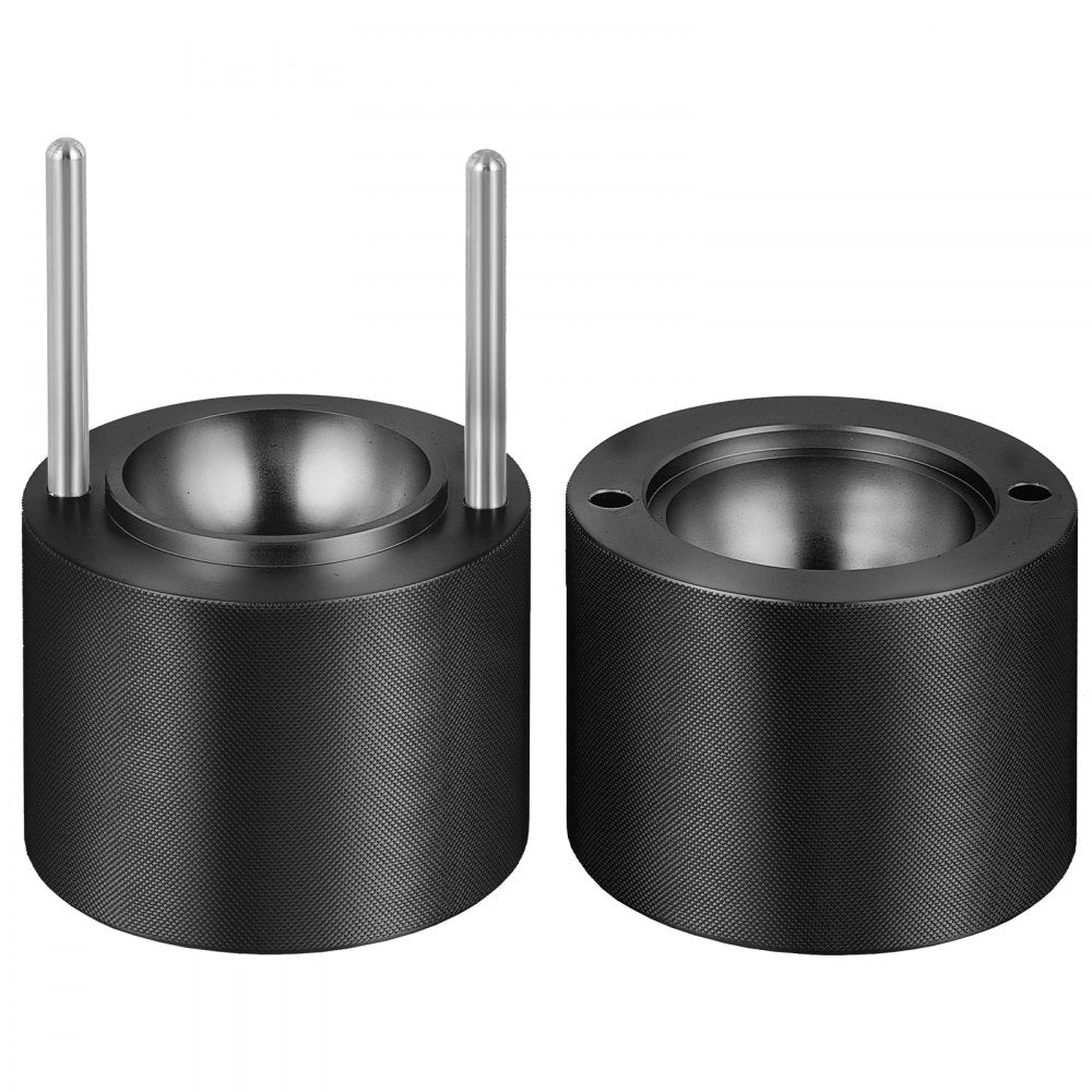 VEVOR Ice Ball Press, 2.4\" Ice Ball Maker, Aircraft Al Alloy Ice Ball Press Kit for 60mm Ice Sphere, Ice Press with Tong and Drip Tray, for Whiskey, Cocktail, Bourbon, Scot on Party & Holiday, Black 