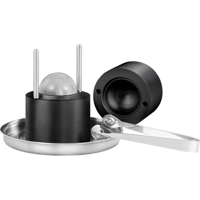 VEVOR Ice Ball Press, 2.4\" Ice Ball Maker, Aircraft Al Alloy Ice Ball Press Kit for 60mm Ice Sphere, Ice Press with Tong and Drip Tray, for Whiskey, Cocktail, Bourbon, Scot on Party & Holiday, Black 