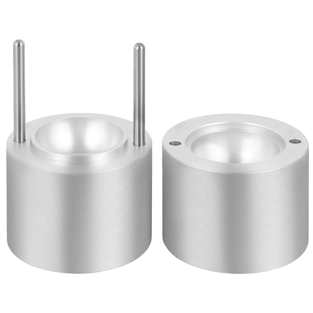 VEVOR Ice Ball Press, 2.4\" Ice Ball Maker, Aircraft Al Alloy Ice Ball Press Kit for 60mm Ice Sphere, Ice Press with Tong and Drip Tray, for Whiskey, Cocktail, Bourbon, Scot on Party & Holiday, Silver 