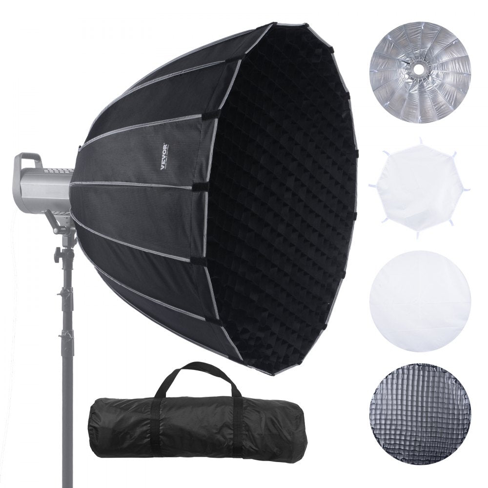 VEVOR Parabolic Softbox 33 in Quick Release & Quick Fold & Portable 