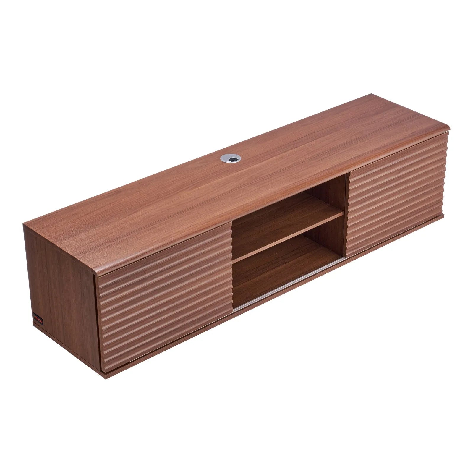 VEVOR Floating TV Stand 60" Entertainment Center Adjustable Shelf & Sliding Door
