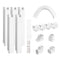 VEVOR Mini Split Line Set Cover 3-inch W 10Ft L, PVC Decorative Pipe Line Cover For Air Conditioner with 5 Straight Ducts & Full Components Easy to Install, Paintable for Heat Pumps, White