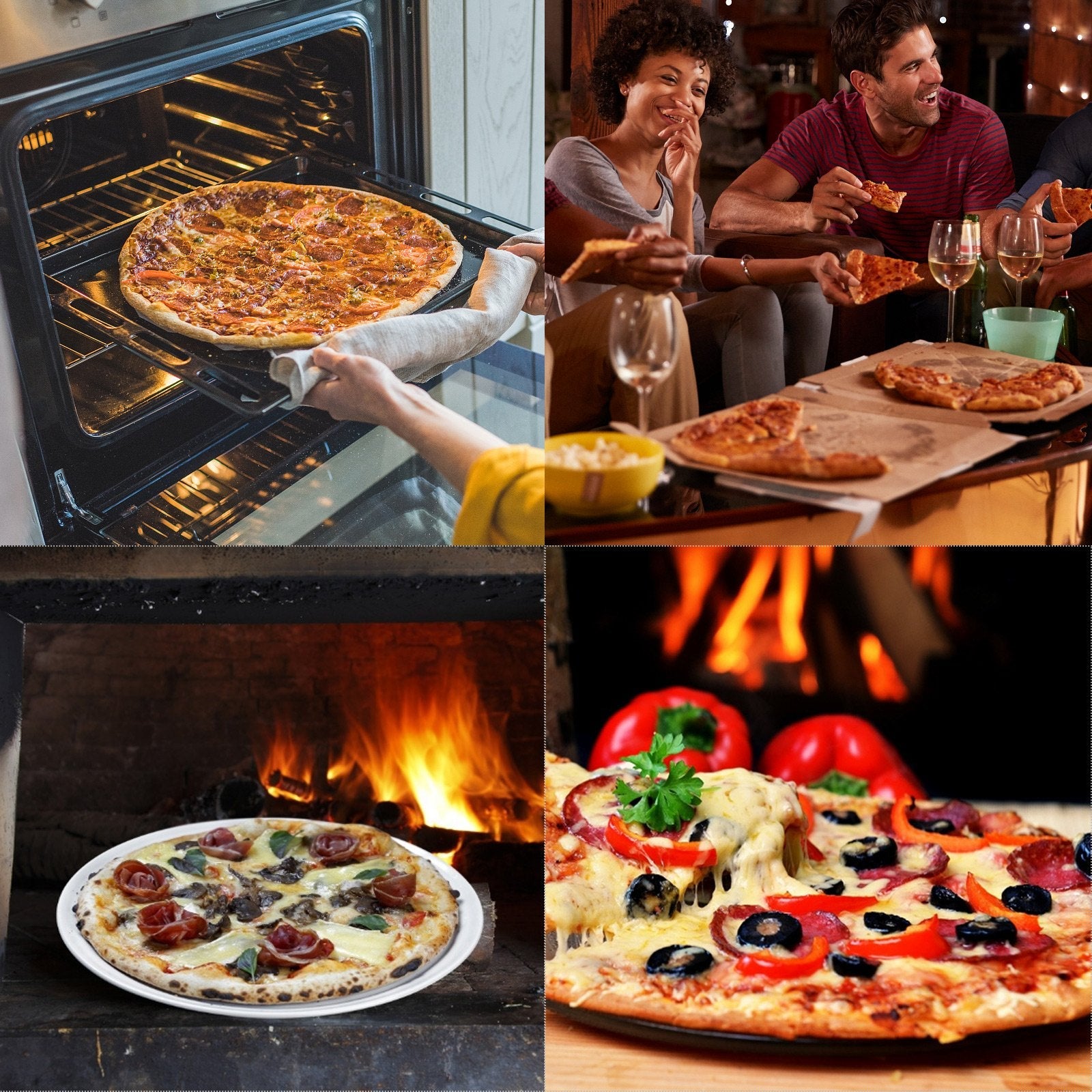 VEVOR Wood Pizza Oven 15.7x13.7x6.2in Wood Fired Pizza Oven Stainless Steel Top Portable Pizza Oven with Stone for Gas or Charcoal Grill Pizza Oven Outdoor for The Garden, Patio, and Courtyard. 