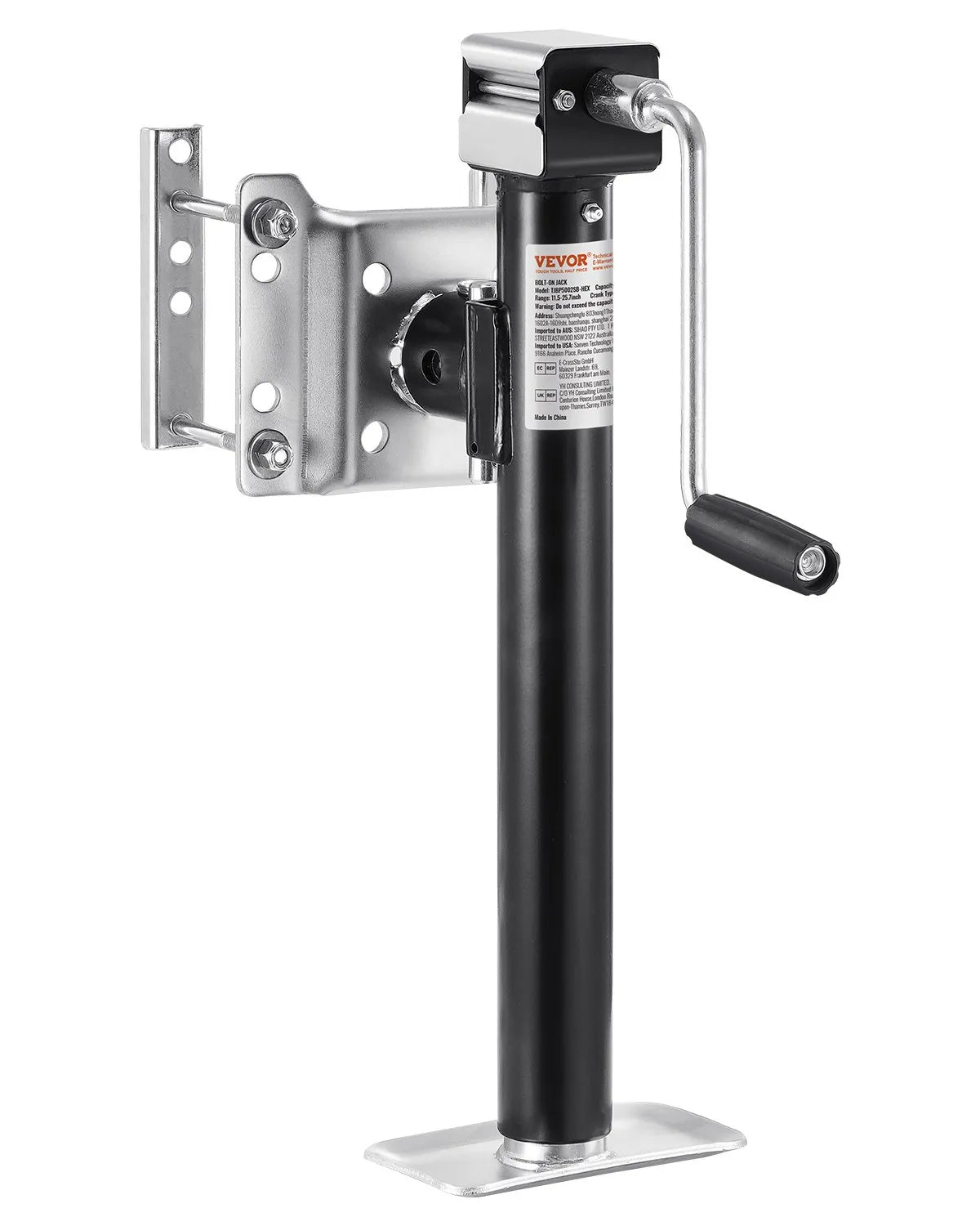 VEVOR Trailer Jack Bolt-on Trailer Tongue Jack 5000 lbs Dynamic Load 14.3" Lift