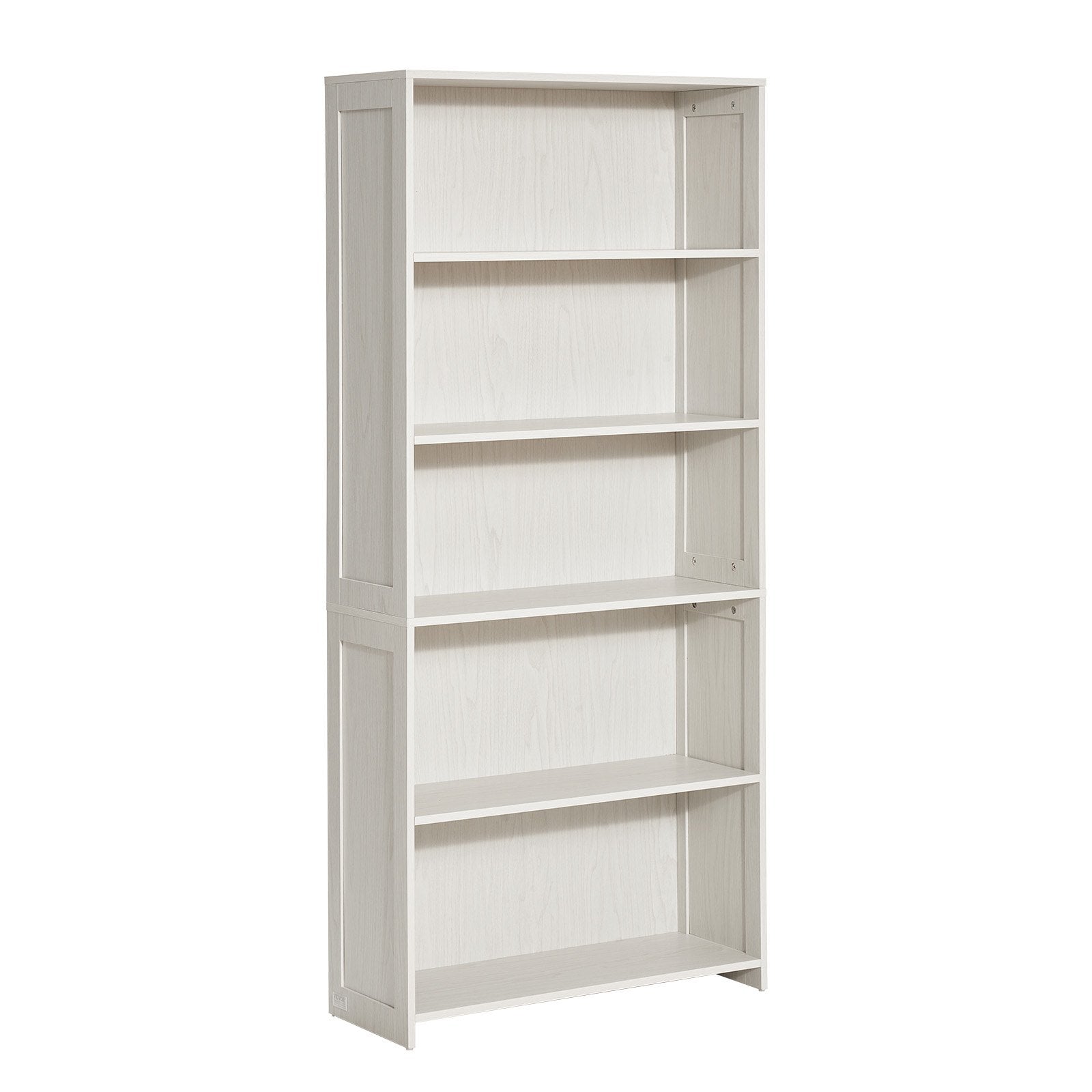 VEVOR 5 Tiers Wide Bookshelf 68" Wooden Freestanding Open Bookcase Shelf White 