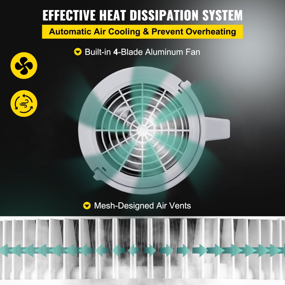 VEVOR Pure Water Distiller 750W, Purifier Filter Fully Upgraded with Handle 1.1 Gal /4L, BPA Free Container, Perfect for Home Use, White 