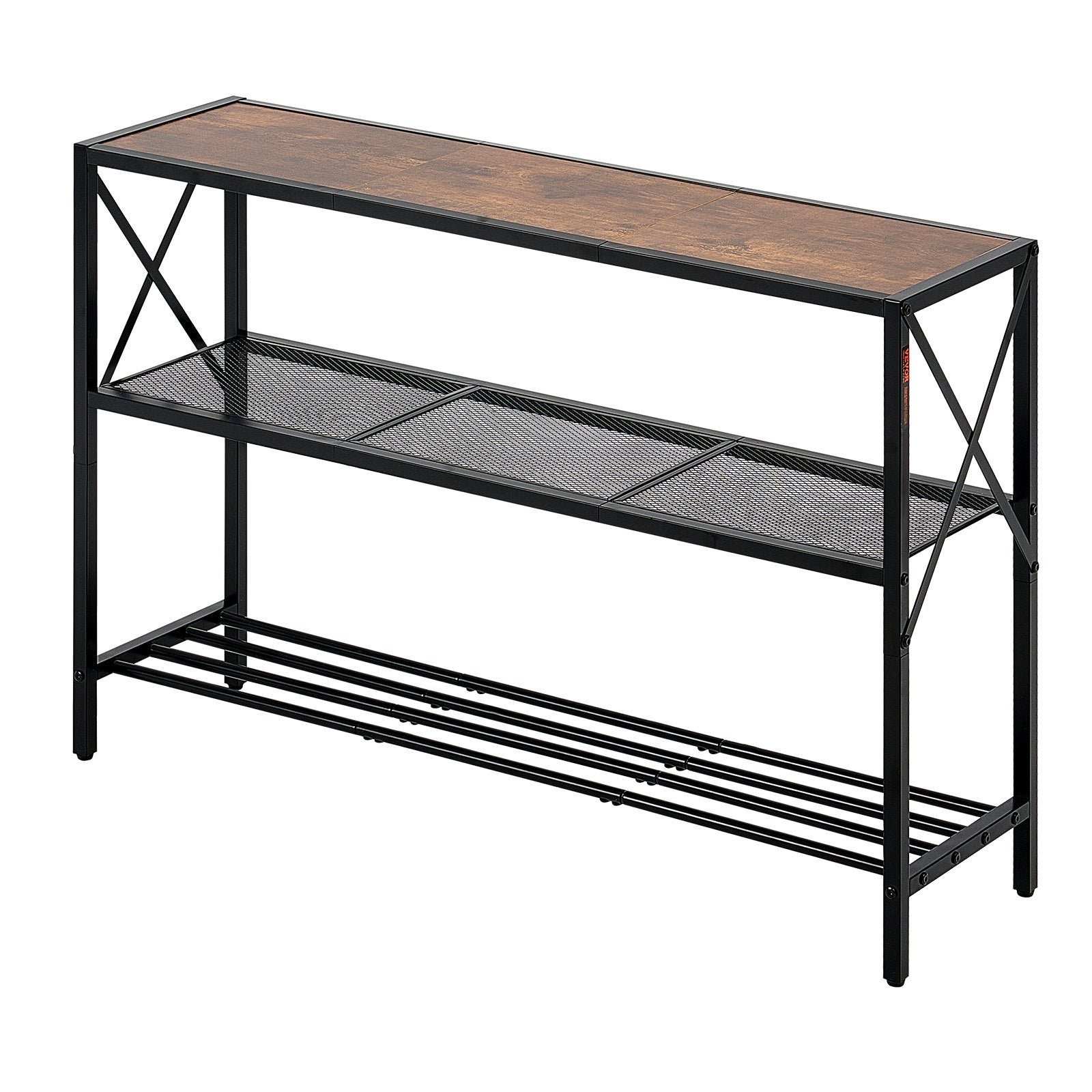 VEVOR Narrow Console Sofa Table Couch Table 3-Tier for Entryway & Living Room 