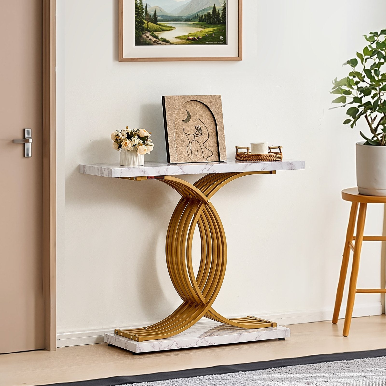 VEVOR Narrow Console Sofa Table Couch Table 39.4 in for Entryway & Living Room 