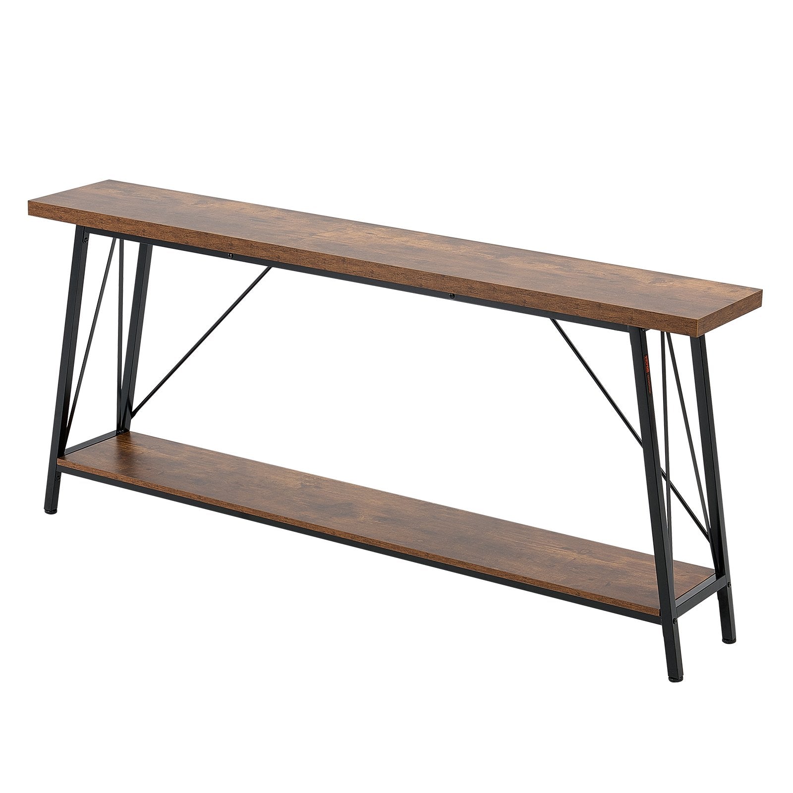 VEVOR Narrow Console Sofa Table Couch Table 2-Tier for Entryway & Living Room 