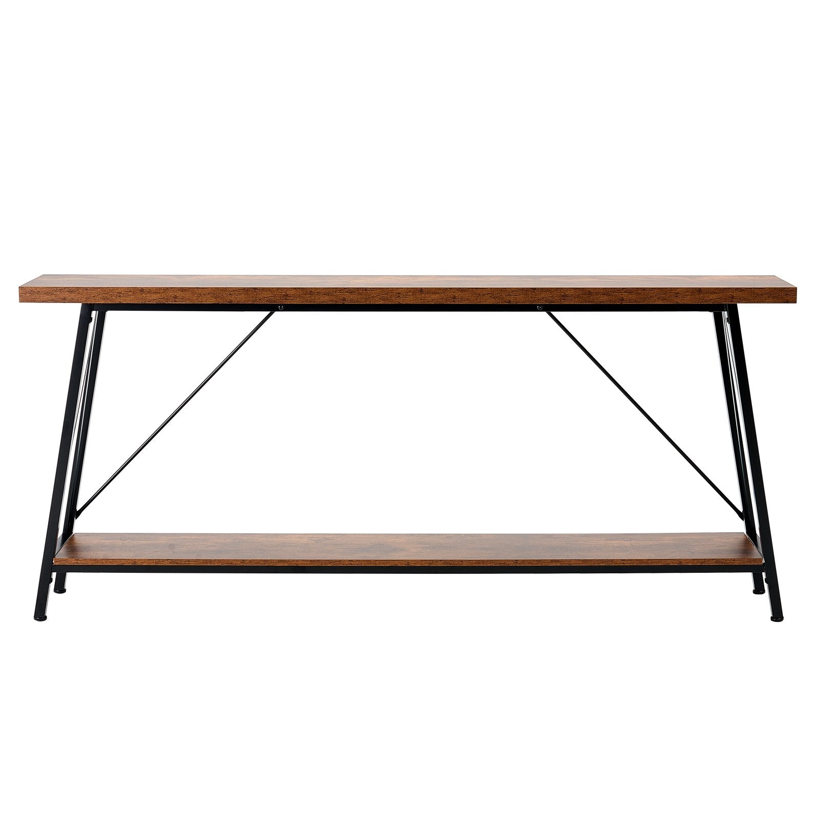 VEVOR Narrow Console Sofa Table Couch Table 2-Tier for Entryway & Living Room 