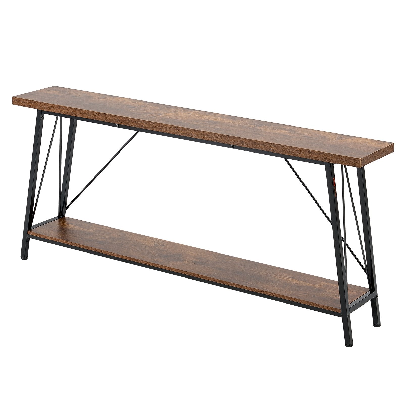 VEVOR Narrow Console Sofa Table Couch Table 2-Tier for Entryway & Living Room 