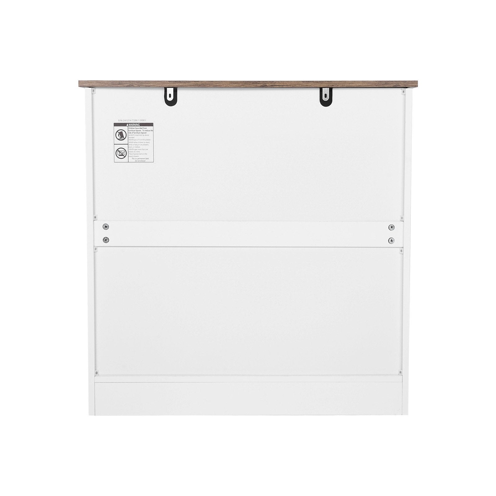 VEVOR Coffee Bar Cabinet 3-Tier Coffee Bar Table with Barn Doors Brown White 