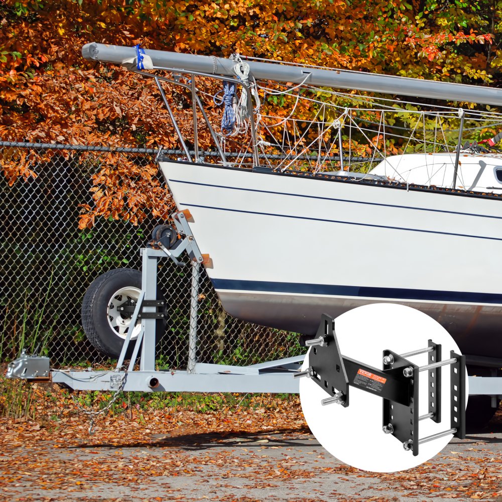 VEVOR Spare Tire Carrier, Trailer Spare Tire Mount, 160 lbs Capacity, Utility Trailer Accessories Fits Most 4 & 5 & 6 & 8 Lugs Wheels on 4", 4.25", 4.5", 4.75", 5", 5.5", 6", 6.5" Bolt Patterns 