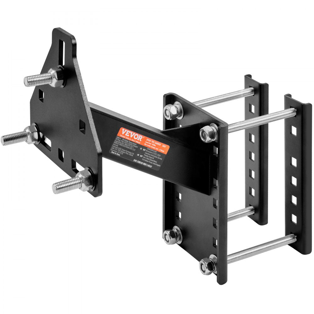 VEVOR Spare Tire Carrier, Trailer Spare Tire Mount, 160 lbs Capacity, Utility Trailer Accessories Fits Most 4 & 5 & 6 & 8 Lugs Wheels on 4", 4.25", 4.5", 4.75", 5", 5.5", 6", 6.5" Bolt Patterns 