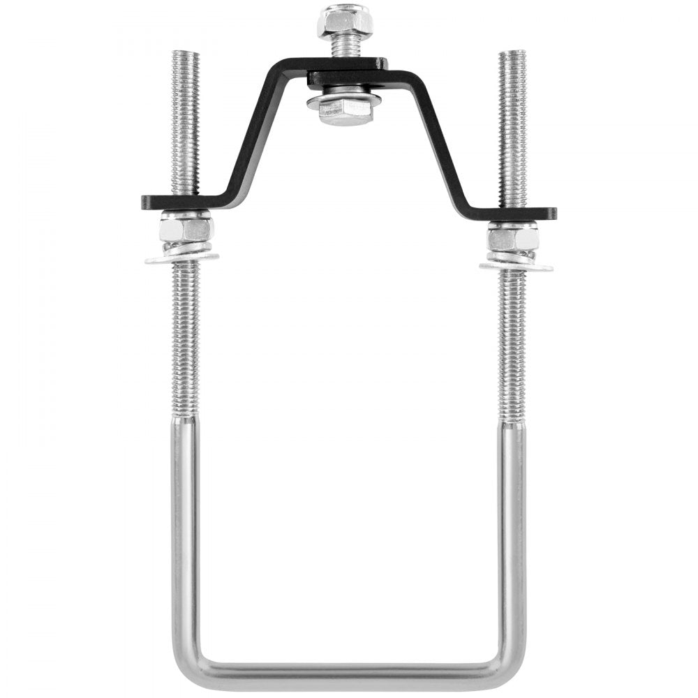 VEVOR U-Bolt Spare Tire Carrier, Zinc Plated Spare Tire Holder Bracket with Lock, 160 lbs Capacity, Fits Most 4 & 5 Lugs Wheels on 4", 4.5", 5" Bolt Patterns, for Trailer Tongue, Marine Trailer 