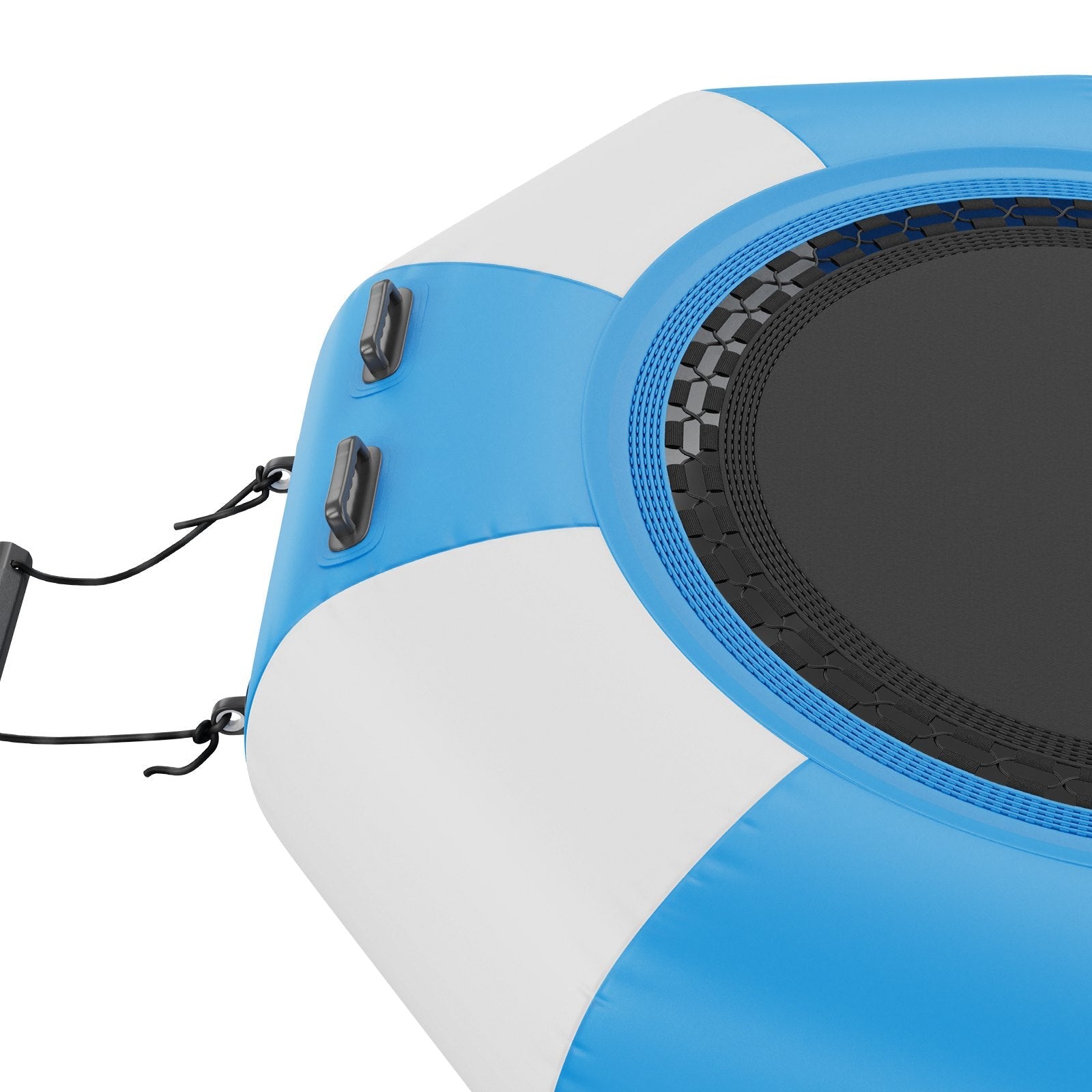 VEVOR Inflatable Water Bouncer, 6.5ft Recreational Water Trampoline, Portable Bounce Swim Platform with 3-Step Ladder & Electric Air Pump, Kids Adults Floating Rebounder for Pool, Lake, Water Sports 