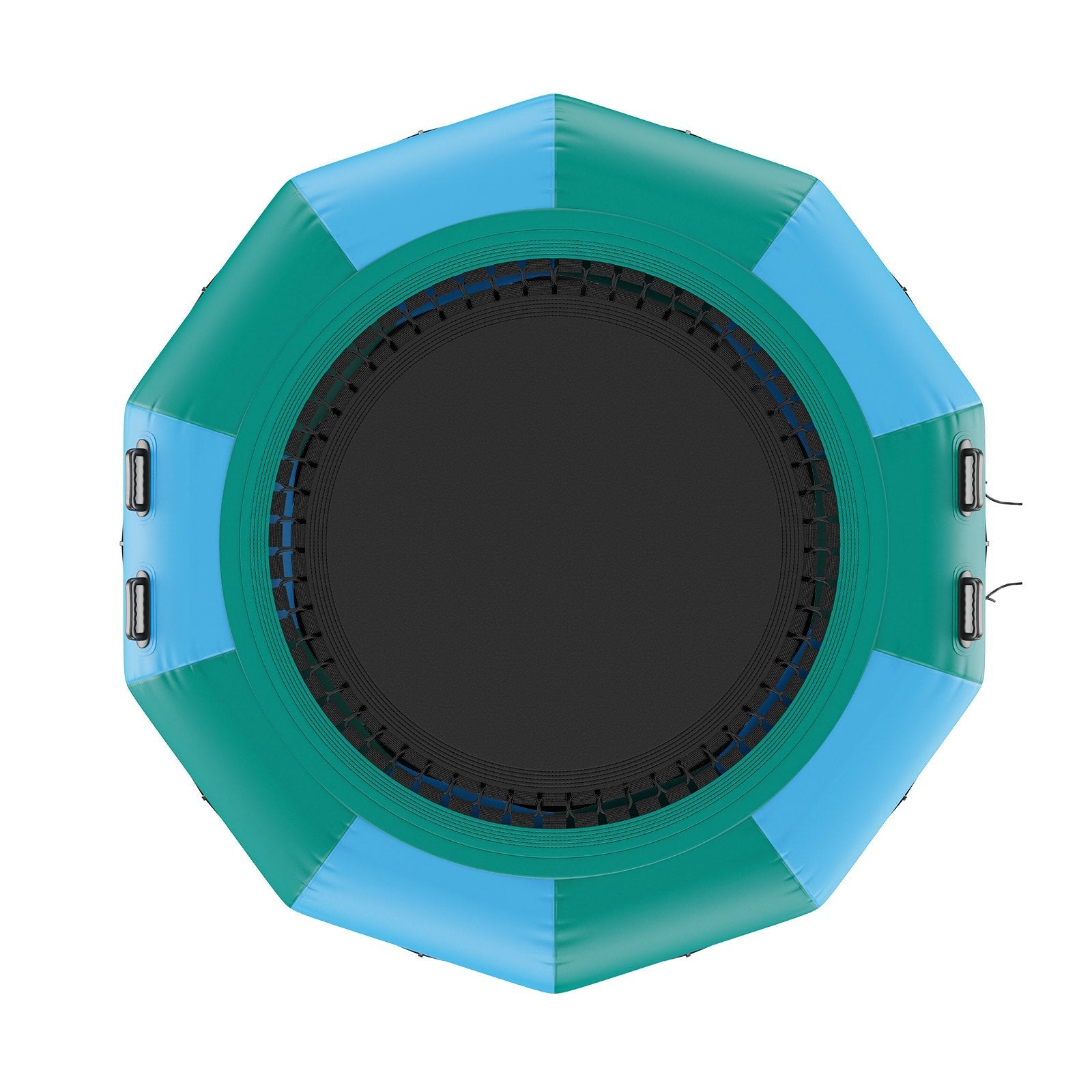 VEVOR Inflatable Water Bouncer, 10ft Recreational Water Trampoline, Portable Bounce Swim Platform with 3-Step Ladder & Electric Air Pump, Kids Adults Floating Rebounder for Pool, Lake, Water Sports 