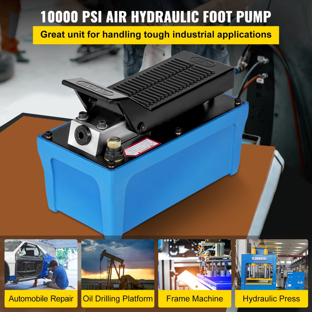 Air Hydraulic Pump Power Pack Unit 10,000 PSI 103 In 3Cap 