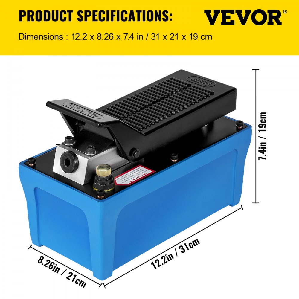 Air Hydraulic Pump Power Pack Unit 10,000 PSI 103 In 3Cap 