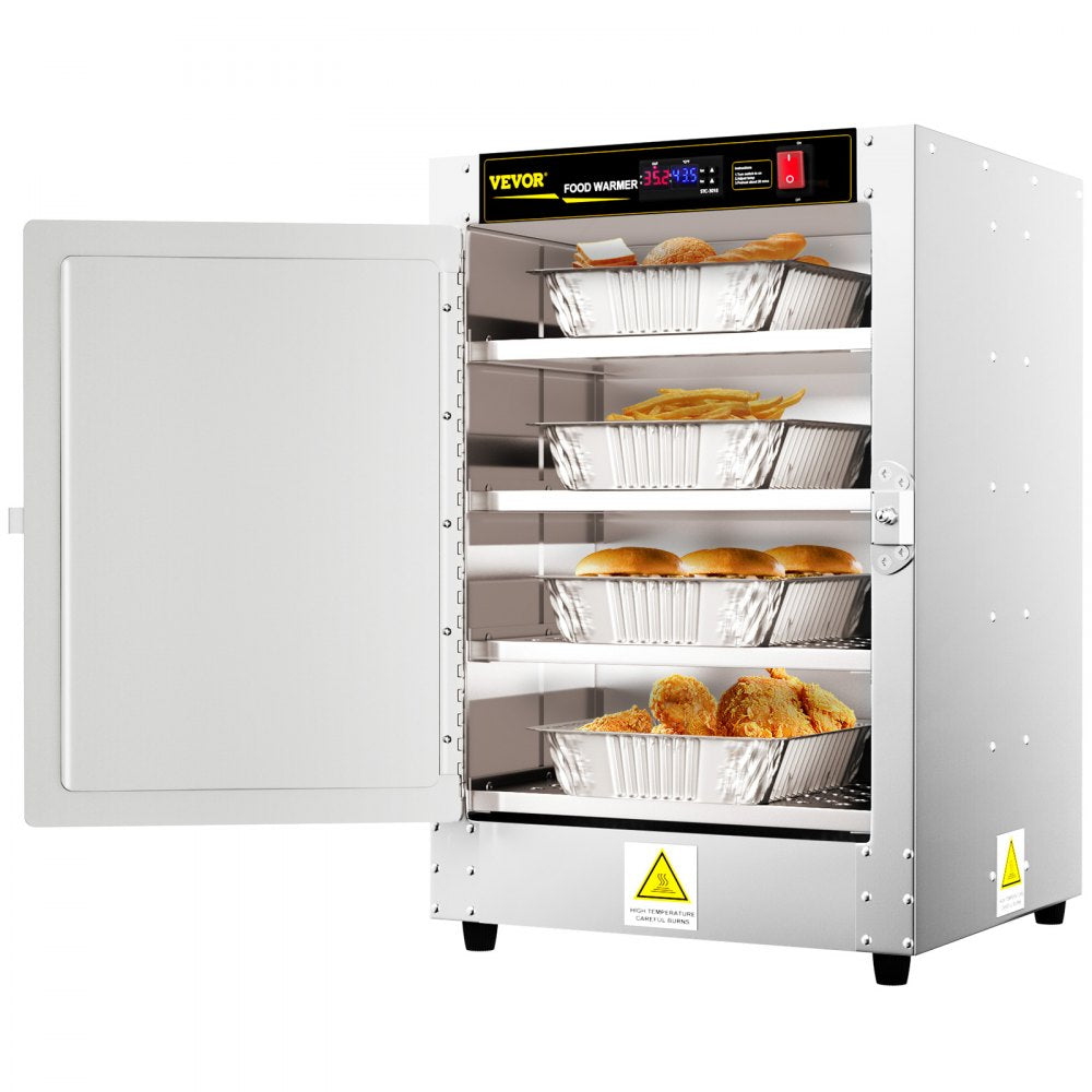 VEVOR Hot Box Food Concession Warmer 16"x16"x24" 4 Shelves for Pizza Pastry 