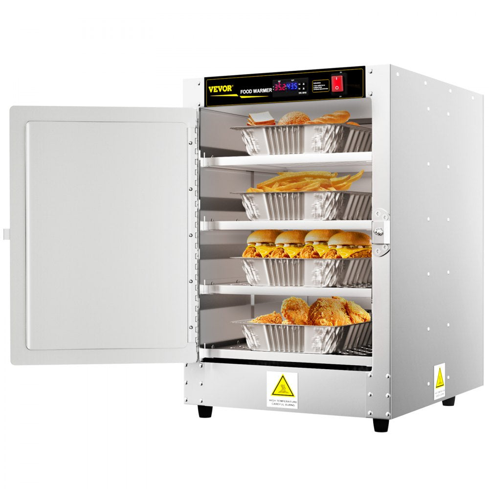 VEVOR Hot Box Food Concession Warmer 16"x22"x24" 4 Shelves for Pizza Pastry 