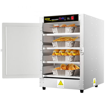 VEVOR Hot Box Food Concession Warmer 16"x22"x24" 4 Shelves for Pizza Pastry 