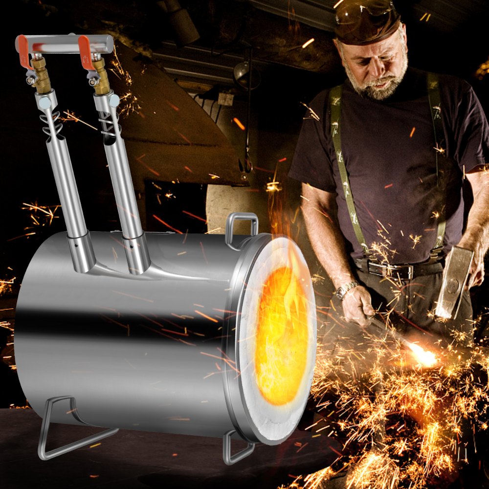 VEVOR 12KG Propane Smelting Furnace Kit Melting Furnace Double Burners 2700? 