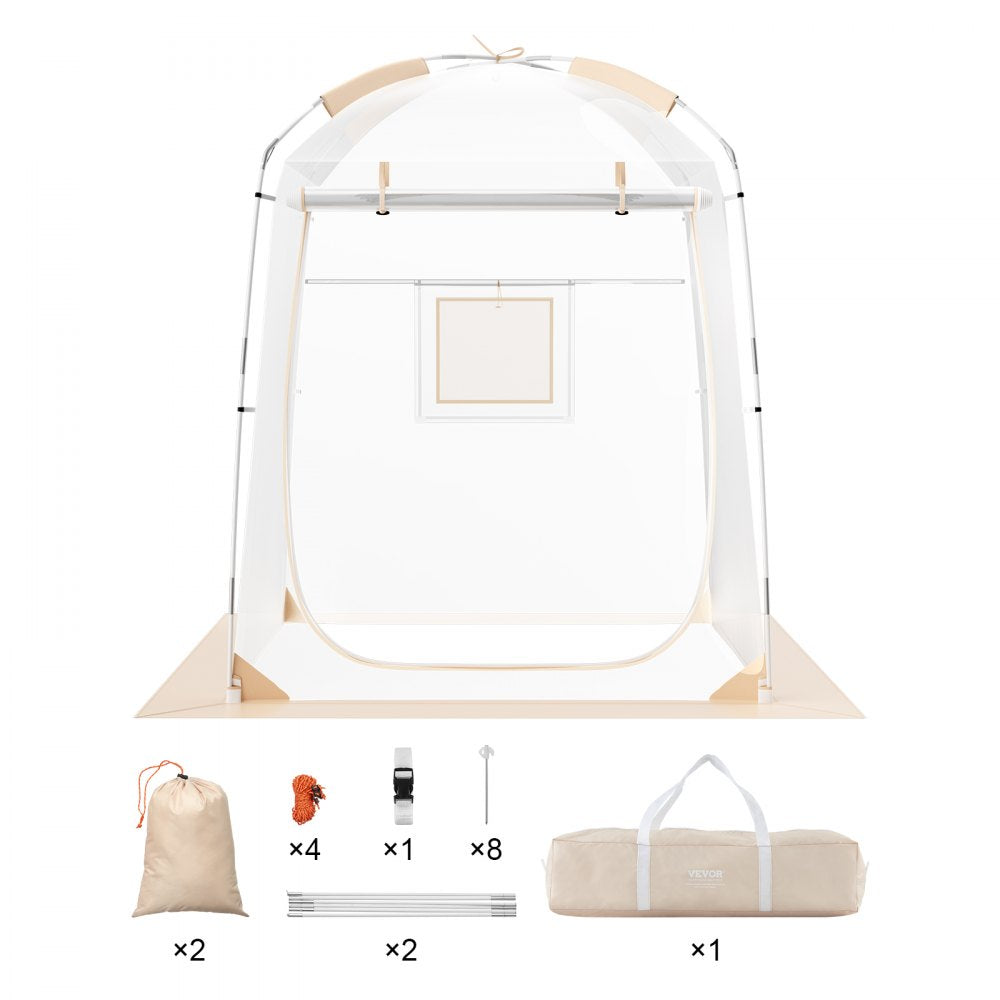 VEVOR Sports Tent Instant Tent Shelter Weather Proof 1 Person Clear Bubble Tent 