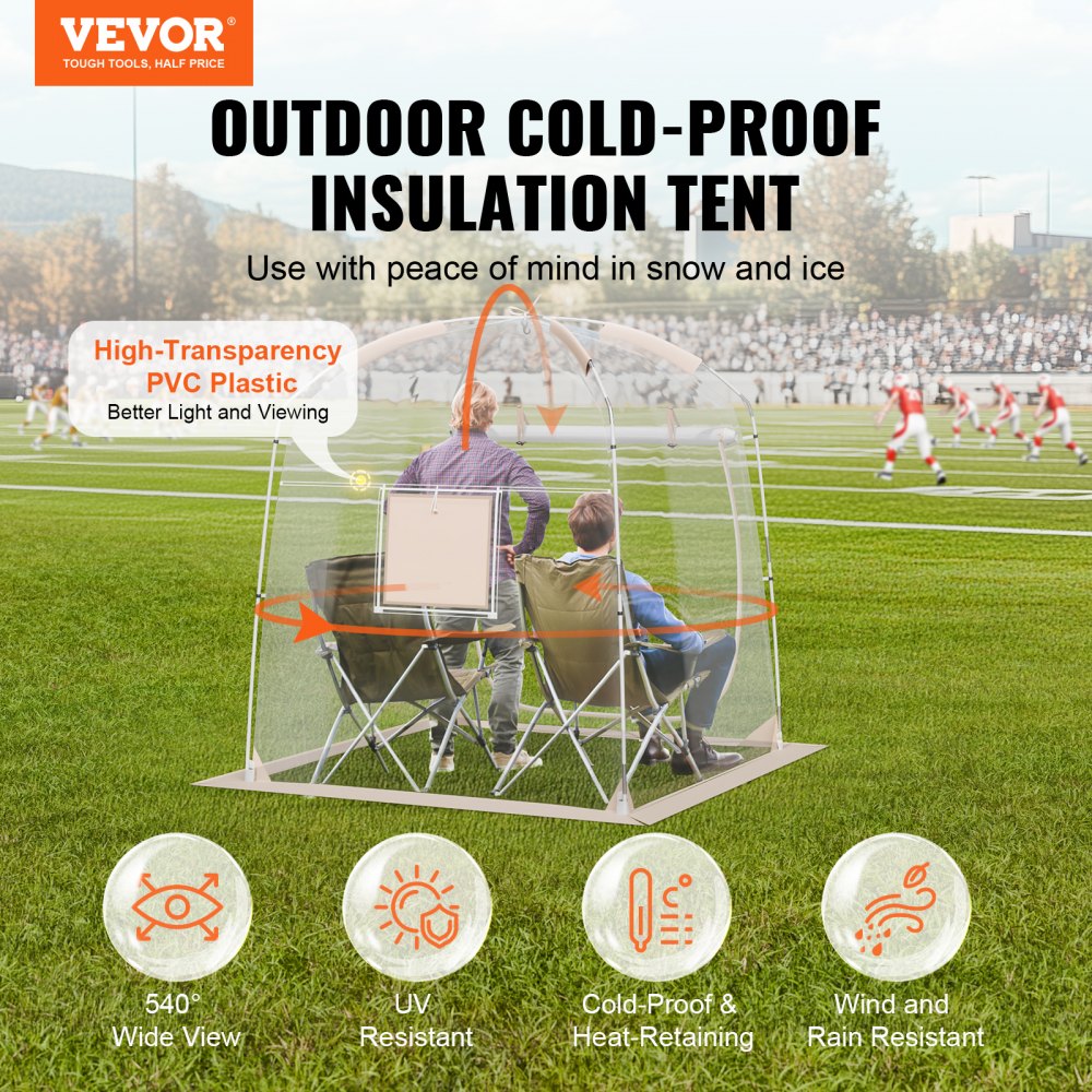 VEVOR Sports Tent Instant Tent Shelter Weather Proof 2-4 People Bubble Tent 
