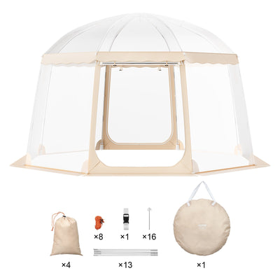 VEVOR Sports Tent Instant Pop-Up Tent Shelter Weather Proof 8-10 People Clear 