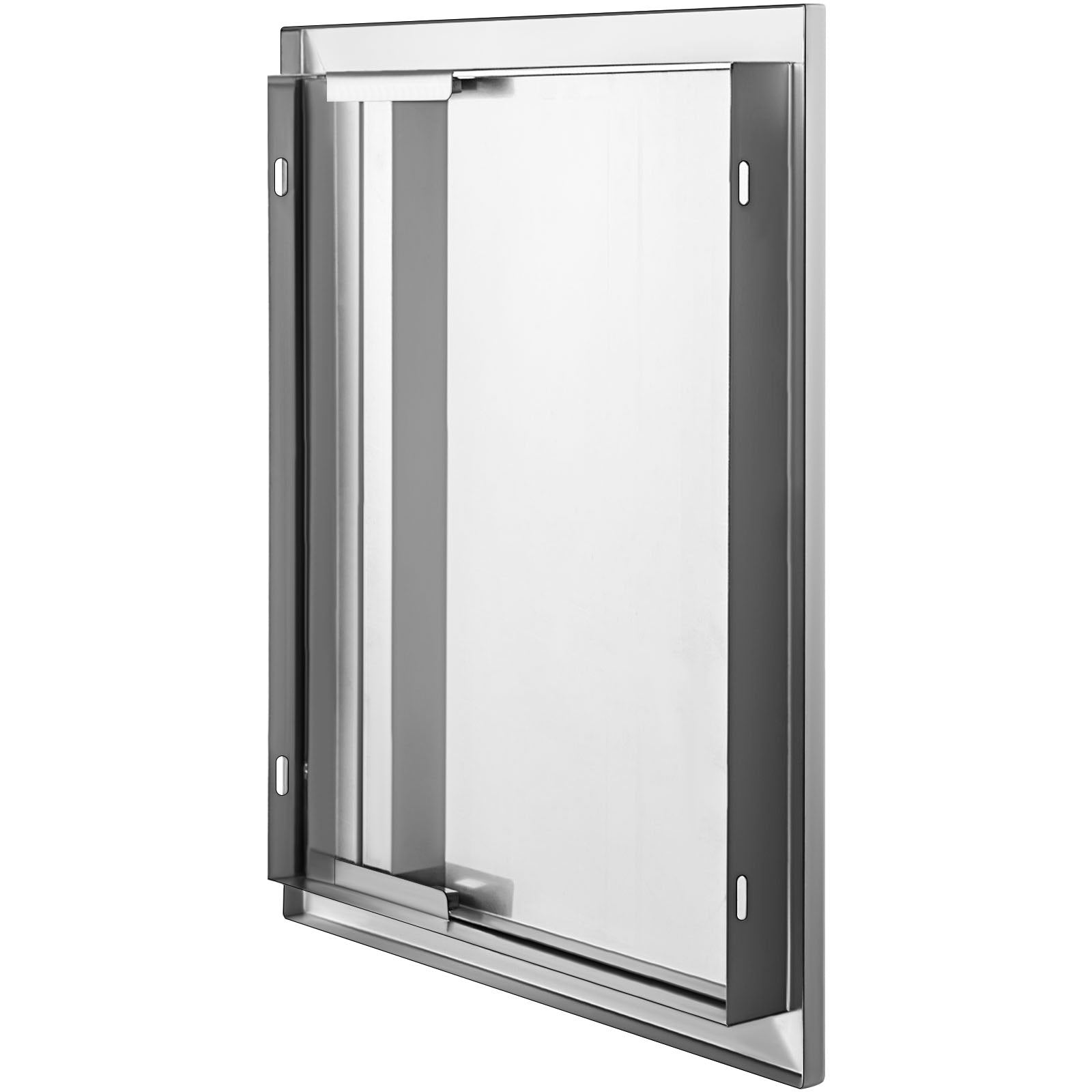 VEVOR BBQ Access Door 17W x 24H Inch, Vertical Single BBQ Door Stainless Steel with Recessed Handle, Outdoor Kitchen Doors for BBQ Island, Grill Station, Outside Cabinet 
