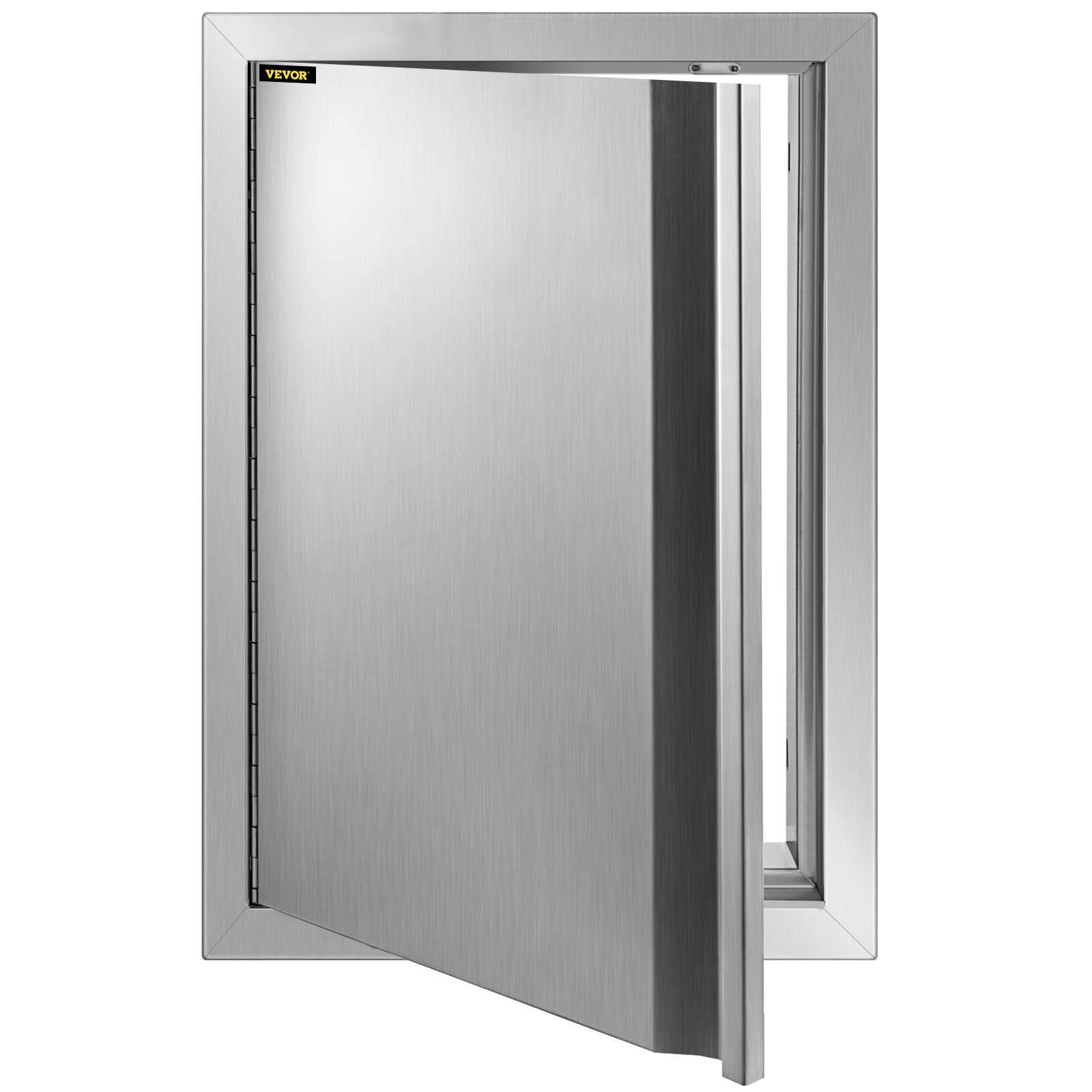 VEVOR BBQ Access Door 17W x 24H Inch, Vertical Single BBQ Door Stainless Steel with Recessed Handle, Outdoor Kitchen Doors for BBQ Island, Grill Station, Outside Cabinet 