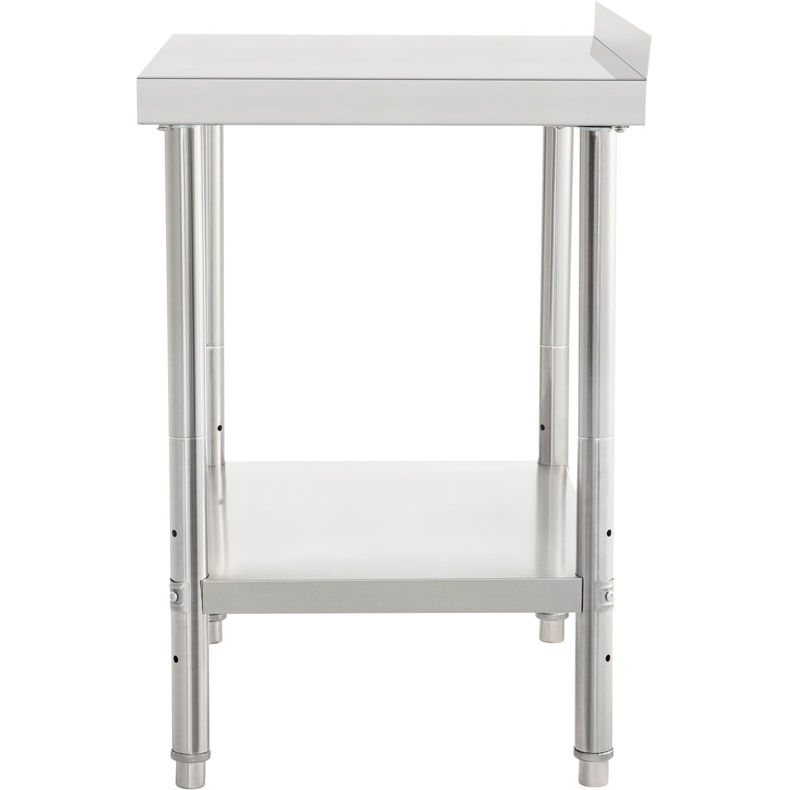 VEVOR Stainless Steel Prep Table, 36 x 24 x 35 Inch, 440lbs Load Capacity Heavy Duty Metal Worktable with Backsplash and Adjustable Undershelf, Commercial Workstation for Kitchen Restaurant 