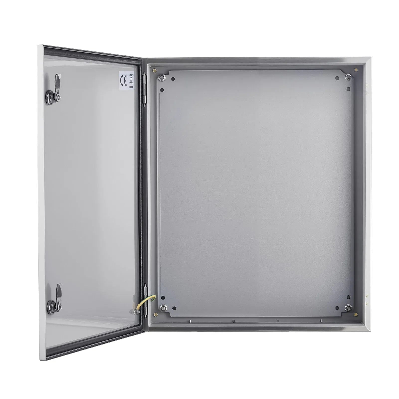 VEVOR Steel Electrical Box, 24"x 20"x 8", 304 Stainless Steel Electrical Enclosure Box, Wall-Mounted Outdoor Electrical Electronic Equipment Enclosure with Mounting Plate Hinges Lock, IP66 Waterproof