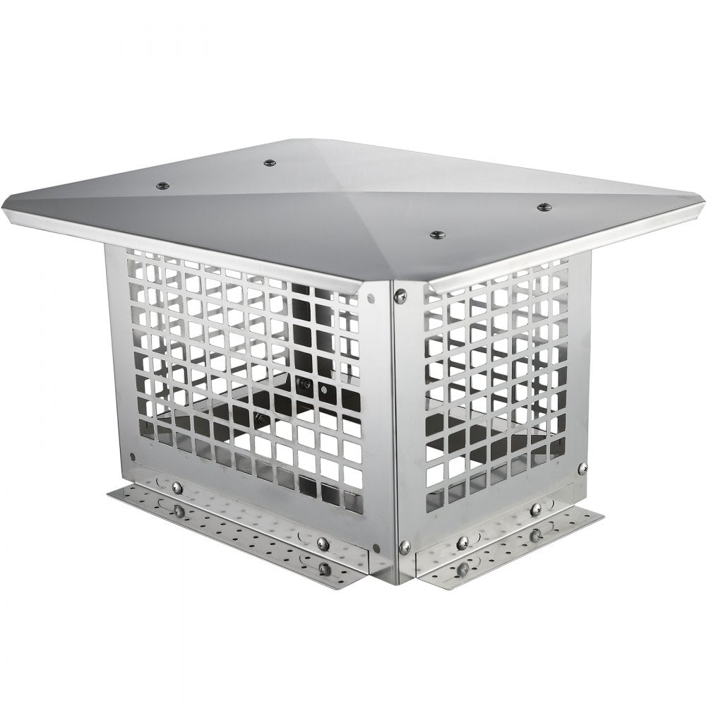 VEVOR Chimney Cap, 13 x 9 inch, 304 Stainless Steel Fireplace Chimney Cover, Not Easily Toppled & Practical Accessories & Easy Installation, Fits Mesh Flue Covers Outside Clay Flue Shingles, Silver 