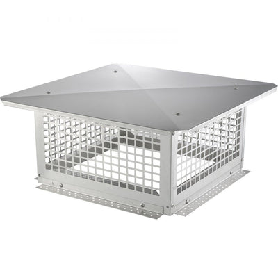 VEVOR Chimney Cap, 17 x 17 inch, 304 Stainless Steel Fireplace Chimney Cover, Not Easily Toppled & Practical Accessories & Easy Installation, Fits Mesh Flue Covers Outside Clay Flue Shingles, Silver 