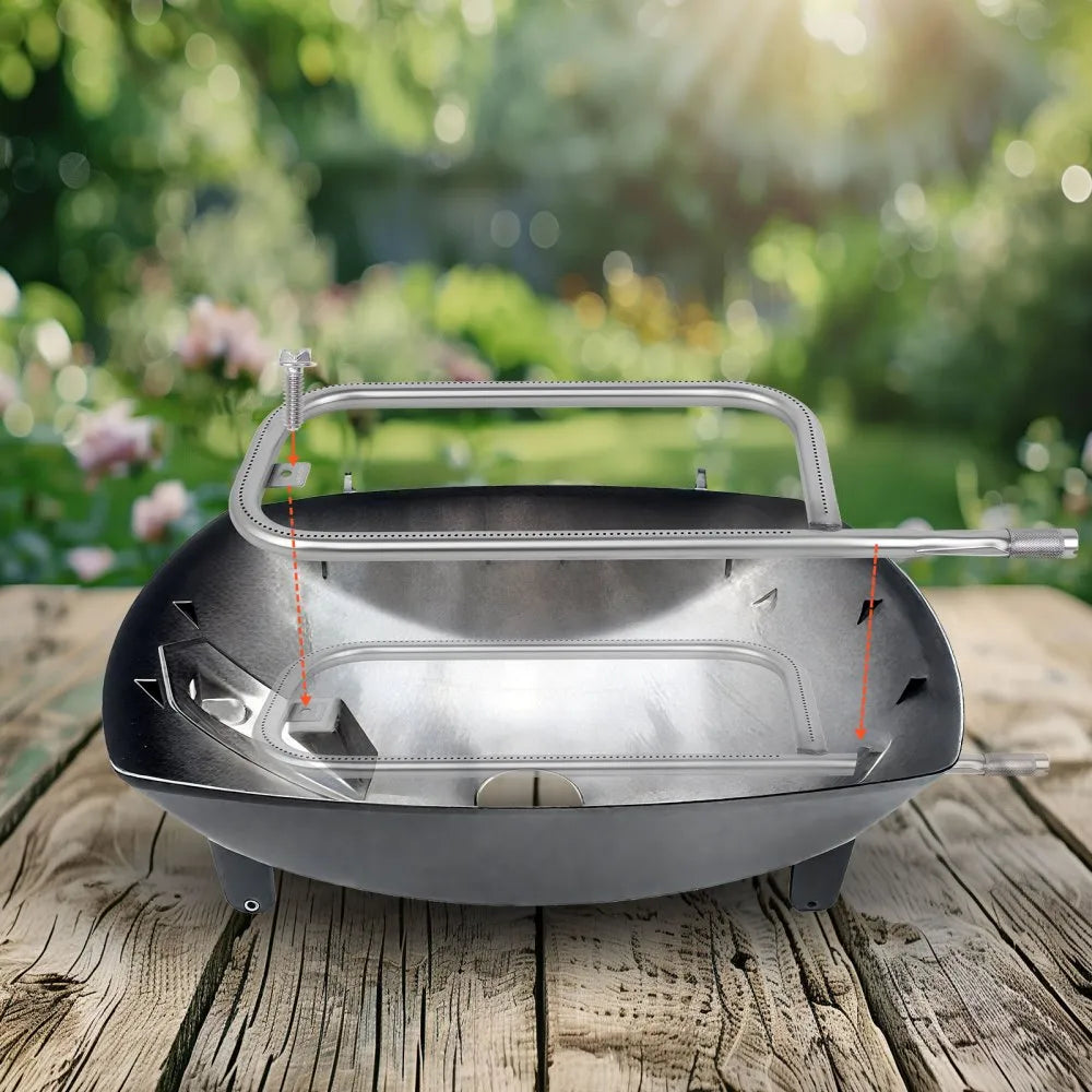 VEVOR Grill Burner Tube for Weber Q200, Q220, Q2000, Q2200, Q2400, 20.5 inch 304 Stainless Steel Tube Burner for Weber 396000, 396001, 396002, 566002, 53060001, Replacement Part 60041, 69956, 41862 