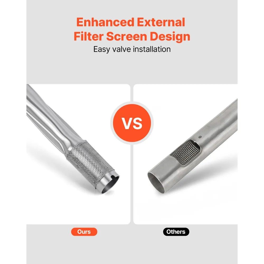 VEVOR Grill Burner Tube for Weber Q200, Q220, Q2000, Q2200, Q2400, 20.5 inch 304 Stainless Steel Tube Burner for Weber 396000, 396001, 396002, 566002, 53060001, Replacement Part 60041, 69956, 41862 